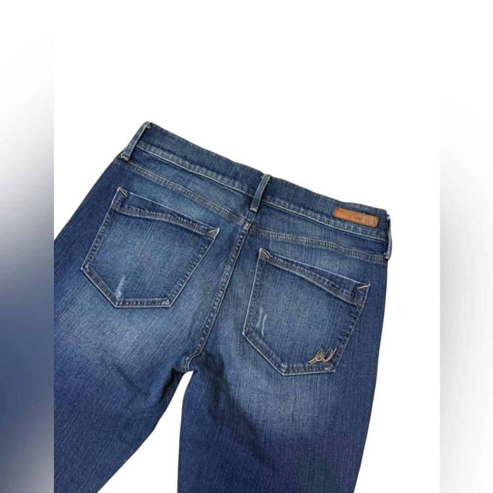 Express Cropped Legging Jeans Size 12 Mid Rise Blue Denim - Picture 7 of 7